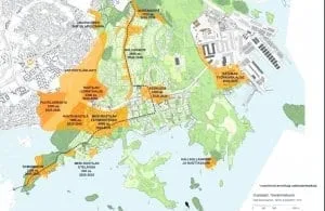 Vuosaaren tulevaisuuden rakentamissuunnitelmia.