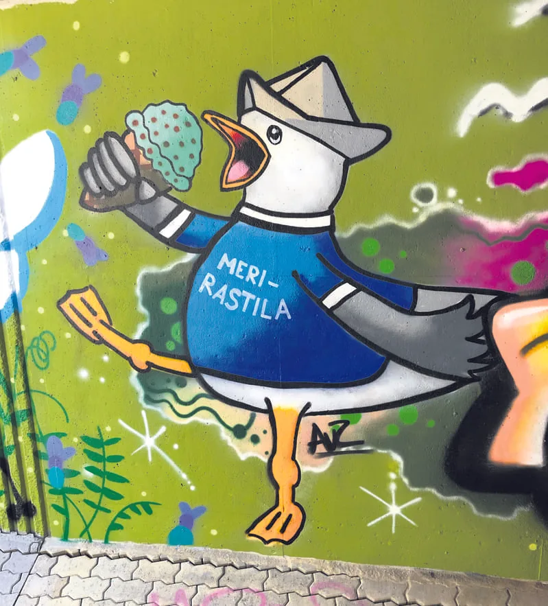 Graffitti Meri-Rastilassa.