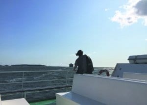 Matkalla m/s Norsön kannella.