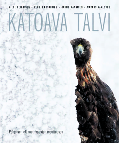 Katoava talvi – Pohjoisen eläimet ilmaston muuttuessa. Ville Heikkinen, Pertti Koskimies, Jarmo Manninen, Markus Varesvuo. Kustantaja: Otava 2020. Sivumäärä: 224. Suositushinta: ovh. 32 €. Saatavuus: hyvin varustetut kirjakaupat. Tiedustelut: p. 040 524 5366 ja markus.varesvuo@lintukuva.fi