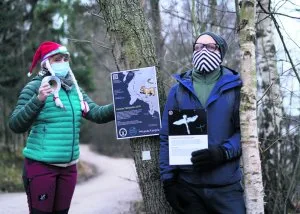 Mira Lainiola ja Tuukka Perhoniemi Uutelan Tähtipolulla.