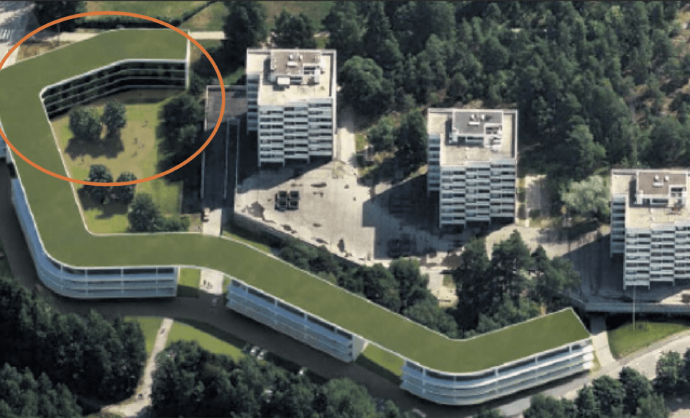 Ympyröidyn talon valmistuttua koko Punakvientien kohde olisi valmis. Havainnekuva: FinCap