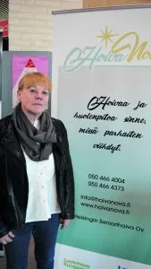Minna Levo hoito- ja kotipalveluyritys HoivaNovasta oli tyytyväinen päivän antiin.