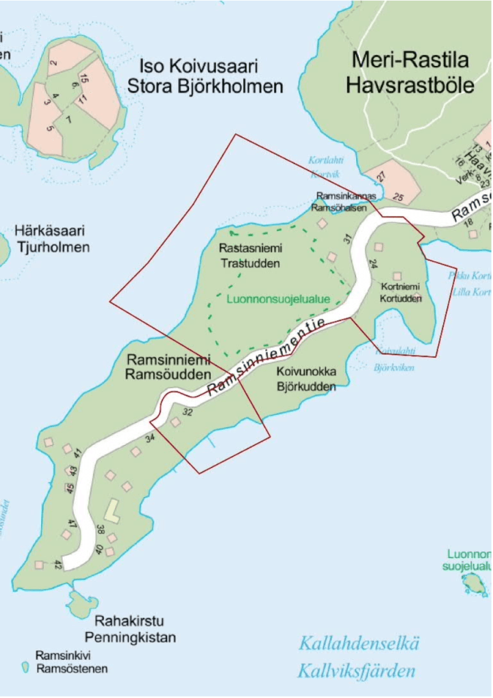 Karttakuva suunnittelualueen sijainnista.