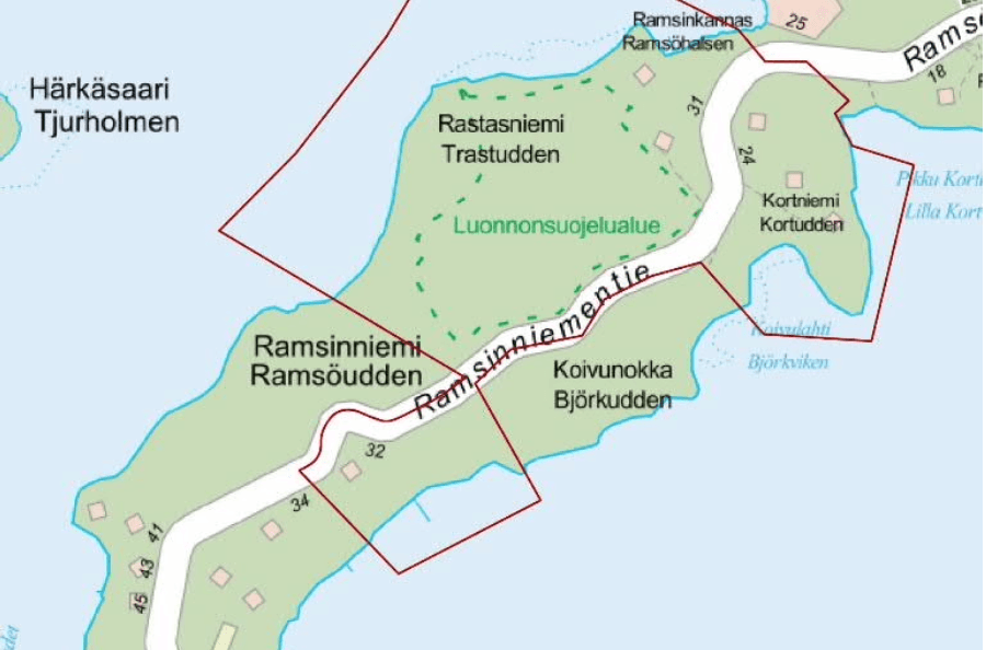 Karttakuva suunnittelualueen sijainnista.