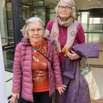 Marja Ylönen, 88, (vas.) ja Raili Kostiainen, 91, kiittelivät päivän monipuolista ohjelmaa.