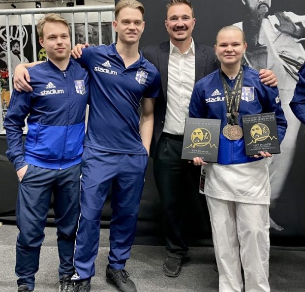 Eetu Hellberg, Juuso Hellberg, Sensei Rajala ja Mira Kokkonen