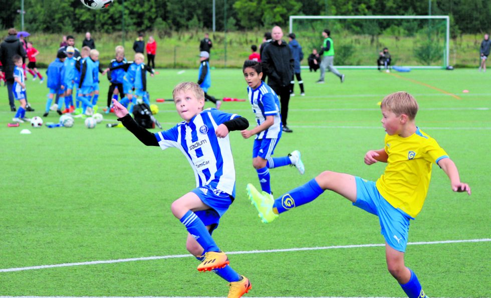 FC Viikingit järjesti viikonvaiheessa 26.–27.8. Kartanon liikuntapuiston kentillä suuren Syysfestivaalit -jalkapalloturnauksen. Turnaukseen osallistui 81 joukkuetta ja noin 800 pelaajaa. Kaukaisimmat vieraat tulivat tällä kertaa Mikkelistä. Kuvassa HJK:n ja Gnistanin vuonna 2014 syntyneiden poikien ottelu, joka päättyi Gnistanin voittoon. Kuva: Eero Honkanen