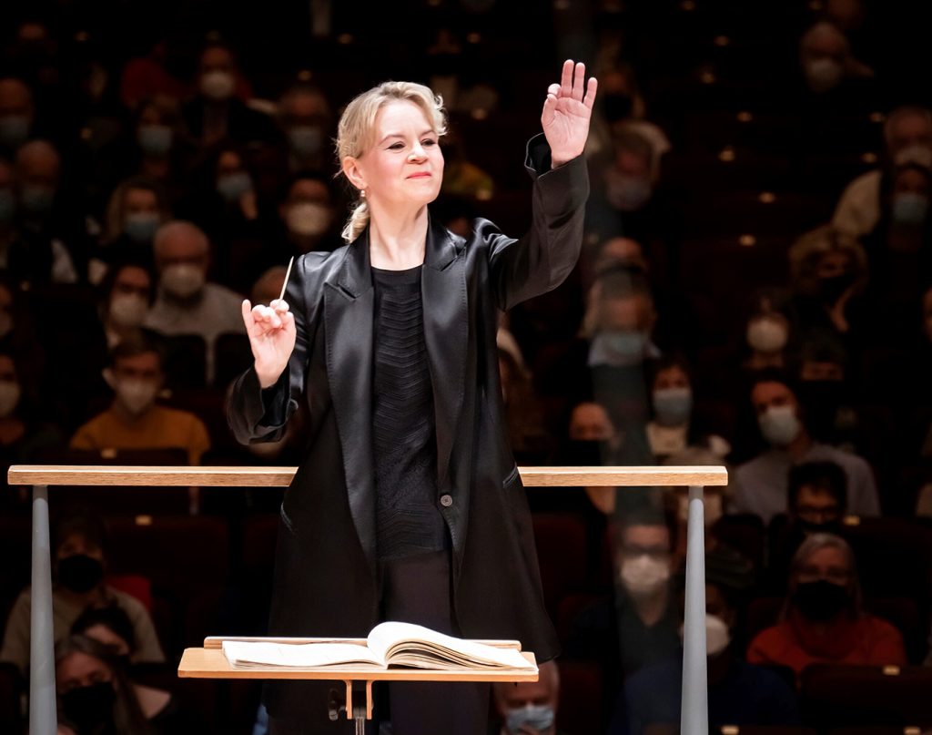 Kapellimestari Susanna Mälkki aloittaa Taideyliopiston Sibelius-Akatemian kapellimestari- ja orkesterikoulutuksen professorina 1.8.2025. Kuva: Chris Lee, Taideyliopisto