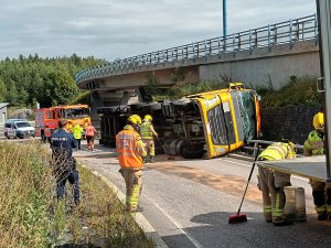 Onnettuuspaikka sijaitsee lähellä maantietunnelia. Kuva: Eero Honkanen