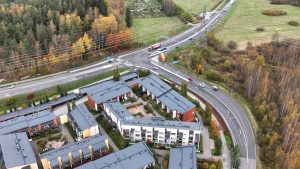 Kallvikintien ja Itäväylän risteys. Kuva: Fintraffic