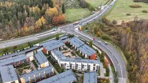Kallvikintien ja Itäväylän risteys. Kuva: Fintraffic