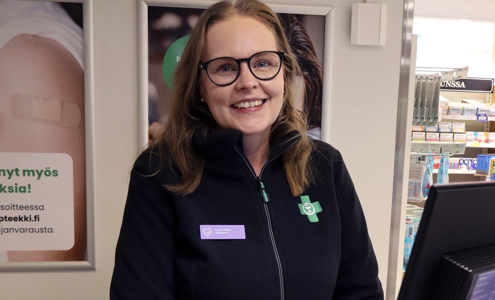 VuoApteekin apteekkari Raisa Kaasinen.