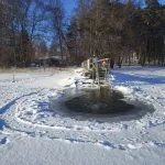 Talviuintia Vuosaaressa