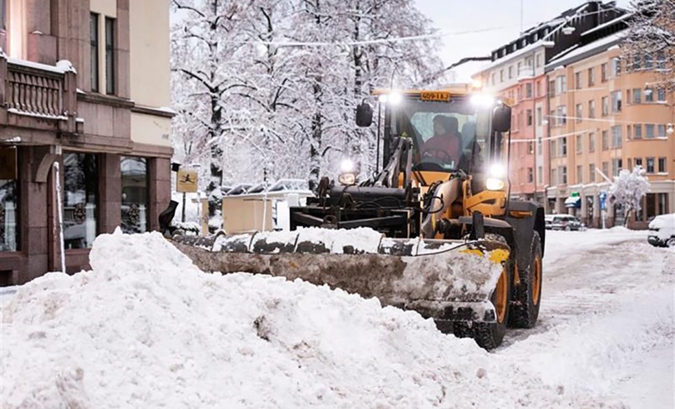 Lumenaurausta Museokadulla Etu-Töölössä. Kuva: Roni Rekomaa