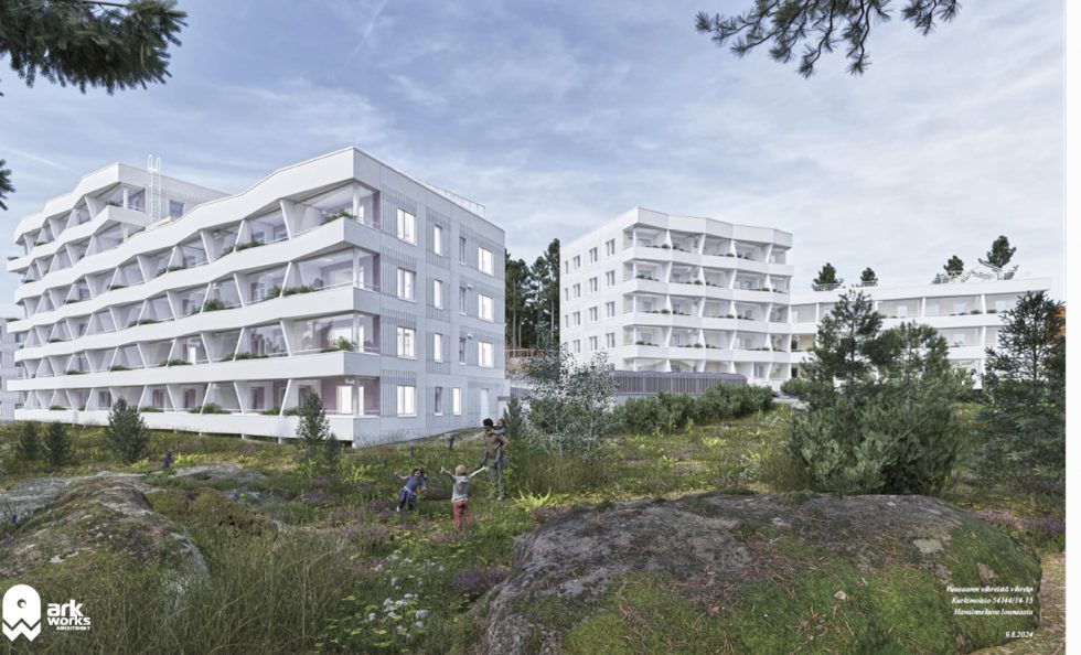 Havainnekuva Ensi parvi 5:stä. Havainnekuva: Arkworks Arkkitehdit Oy ja A-Kruunu Oy