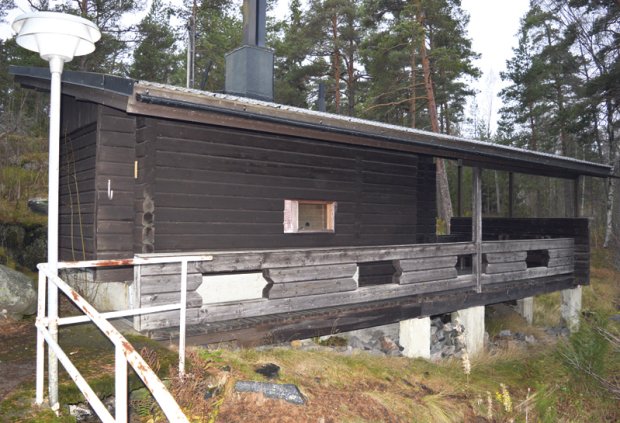 Alvar Aallon suunnittelema saunarakennus Ramsinniemessä.