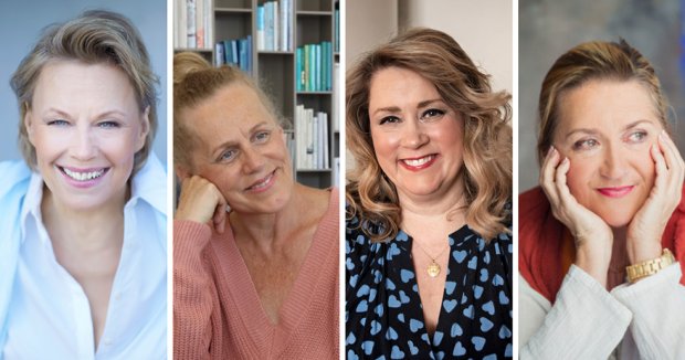 Arja Saijonmaa, Kati Reijonen, Tiia Koivusalo ja Anja Snellman. Kuva: Saijonmaa: Peter Knutson, Snellman: Jouni Harala