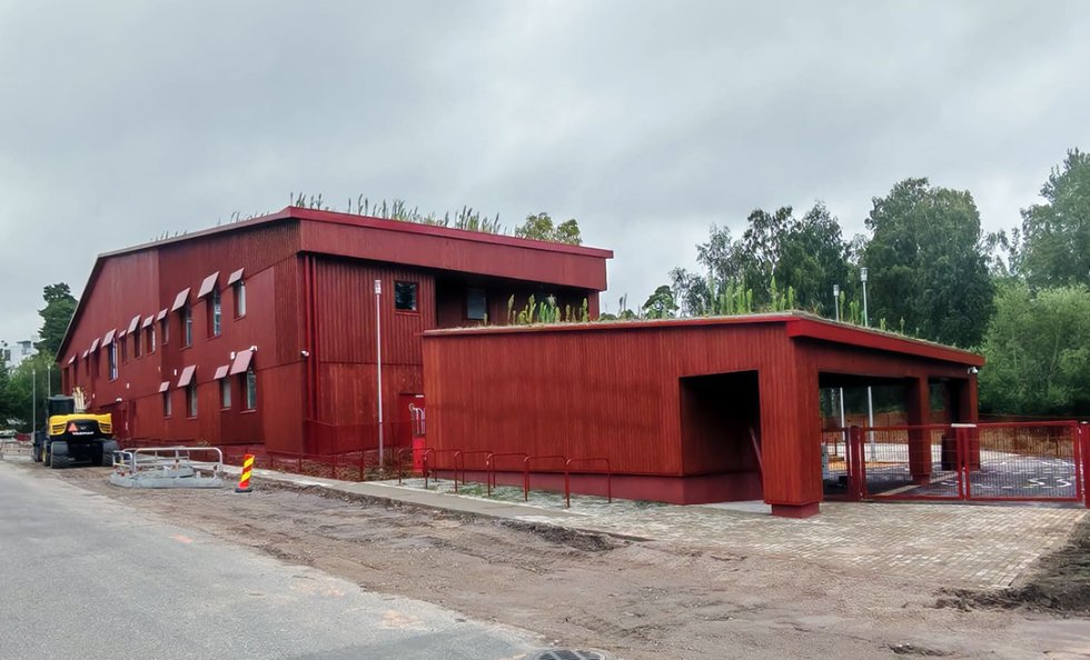 Harbonkatu 8 rakentuva päiväkoti.